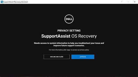 As the post says, the option is greyed out. . Dell supportassist os recovery reset greyed out